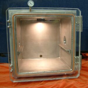 Stainless Steel Vacuum Chamber, Cube, 30 inch inside dimensions, Front Load  Model, Clear Acrylic Front Door