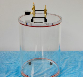clear round acrylic vacuum chamber