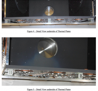 Details on exterior of the Aeroglazed thermal platen.